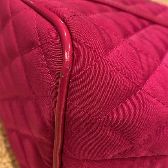 Vera Bradley Quilted Tote Fuchsia Shoulder Bag Purse - Picture 5 of 17